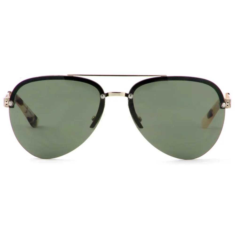 ale Alessandra Free People Revolve brown green aviator boho festival sunglasses - Picture 2 of 5